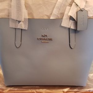 Coach Avenue Tote CORNFLOWER/METALLIC MIDNIGHT NIP